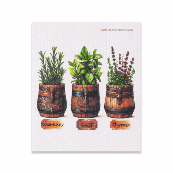 Swedish Dishcloth Herbs - Rosemary, Sage and Thyme
