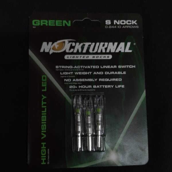 GW-NOCTURNAL S LIGHTED NOCK GREEN 3PK