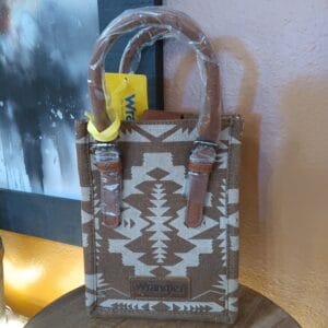 Wrangler Small Crossbody Bags for Women Aztec Cow Print Small Western Purse and Mini Handbag