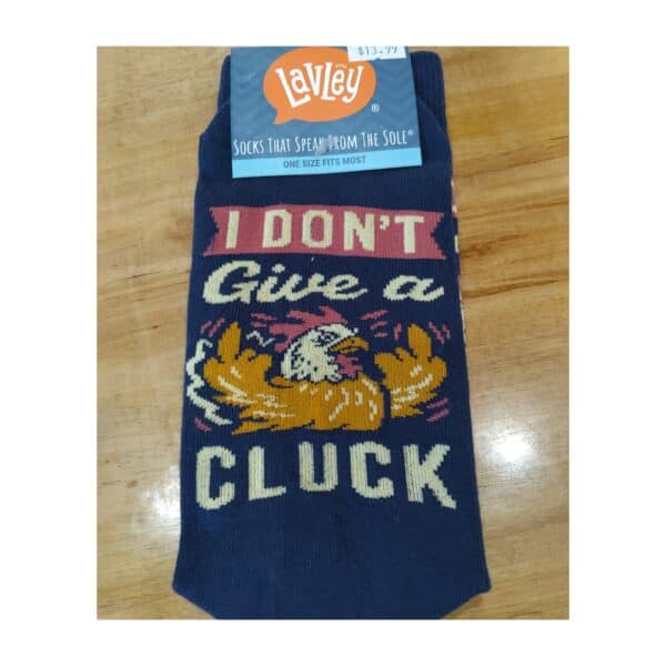 Lavley I Don T Give A Cluck Chicken Socks - Funny Stocking Stuffer Gift Idea